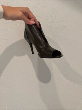 Nine West Black Peep-Toe Stiletto Bootie
